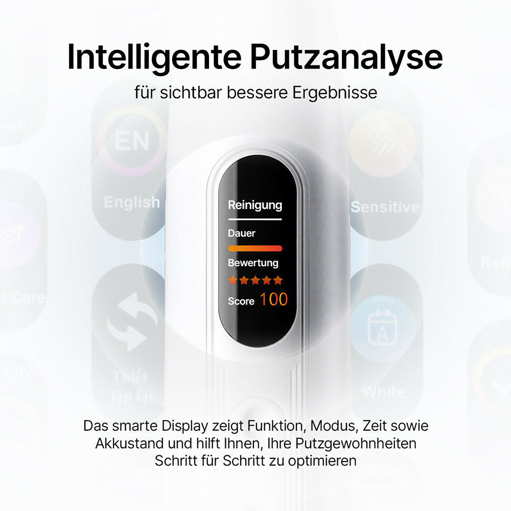 Oryzom ProSonic V1 — Professionelle Zahnreinigung mit Schalltechnologie für glattere Zähne und optimale Mundhygiene