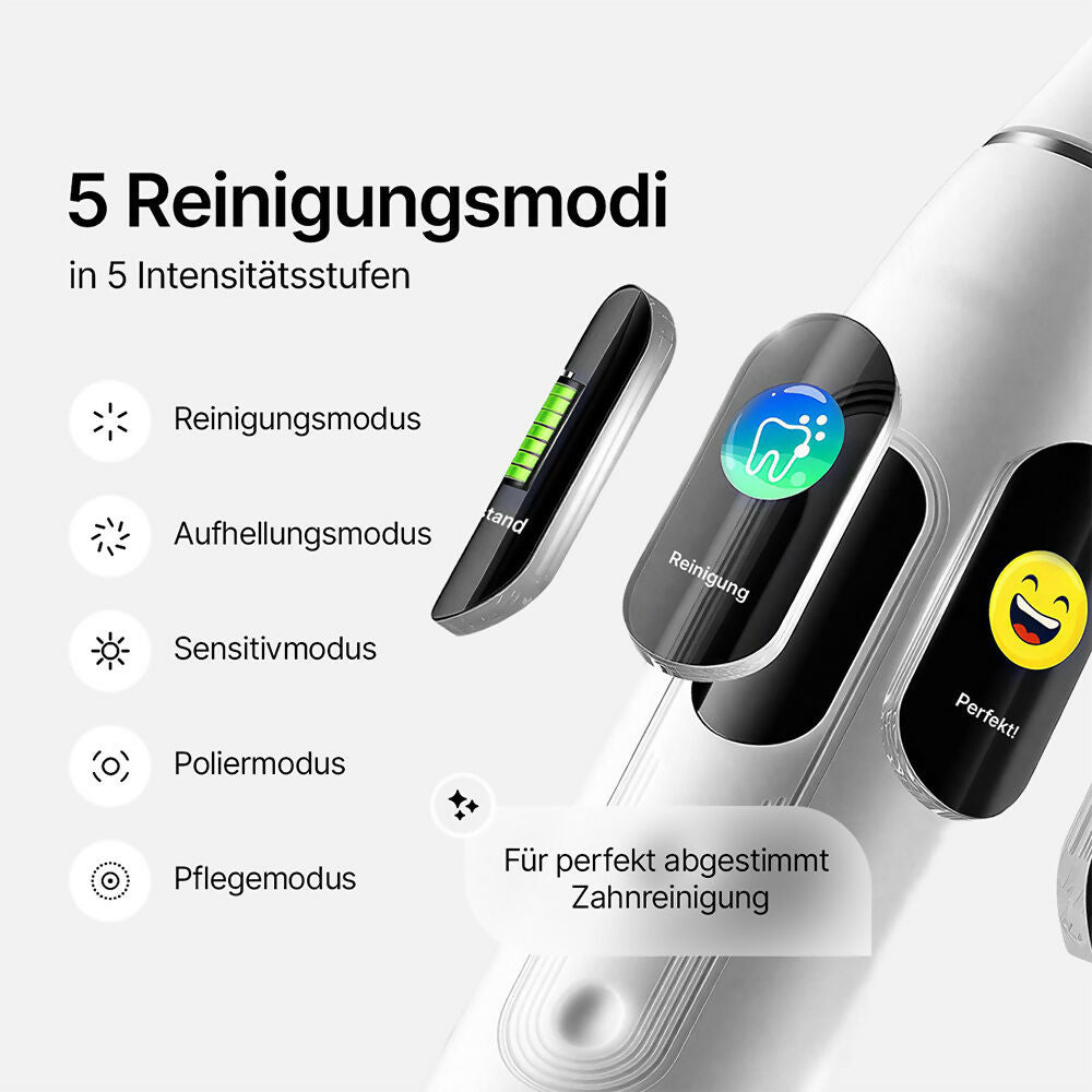 Oryzom ProSonic V1 — Professionelle Zahnreinigung mit Schalltechnologie für glattere Zähne und optimale Mundhygiene