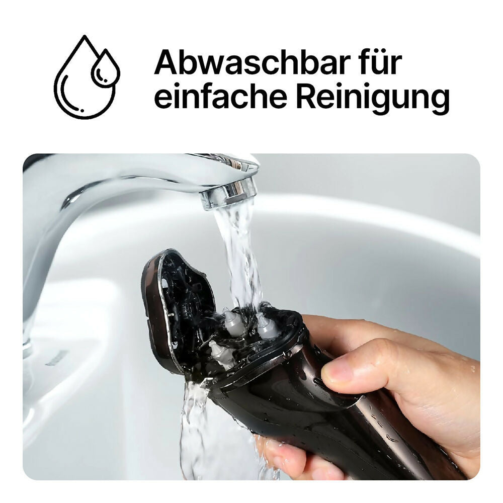 Oryzom ProCut - Präzise 4D-Klingen und integrierter Trimmer für eine gründliche und angenehme Rasur