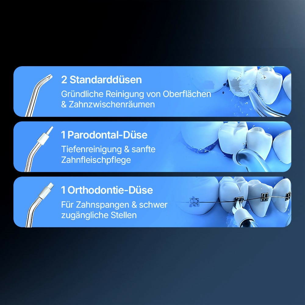 Oryzom ProFlow 2.0 — Tiefenreine Reinigung und gesundes Zahnfleisch dank präziser Wasserstrahl-Technologie