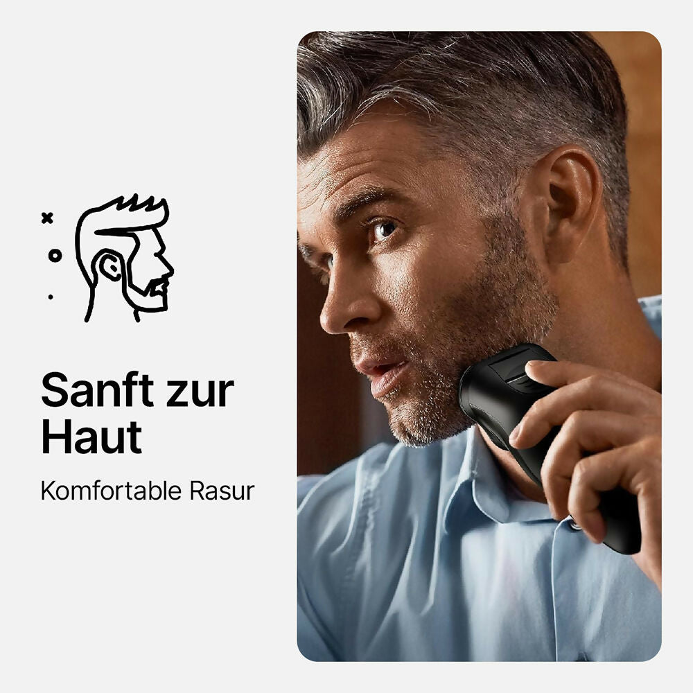 Oryzom ProCut - Präzise 4D-Klingen und integrierter Trimmer für eine gründliche und angenehme Rasur
