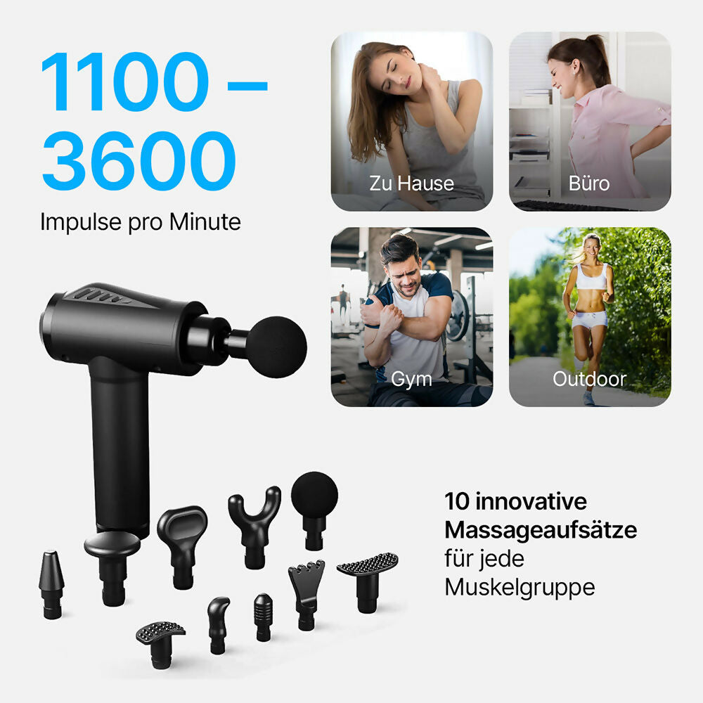 Oryzom ProPulse V1 – Professionelle Tiefenmassage mit 30 Geschwindigkeiten für gezielte Entspannung und lockere Muskeln
