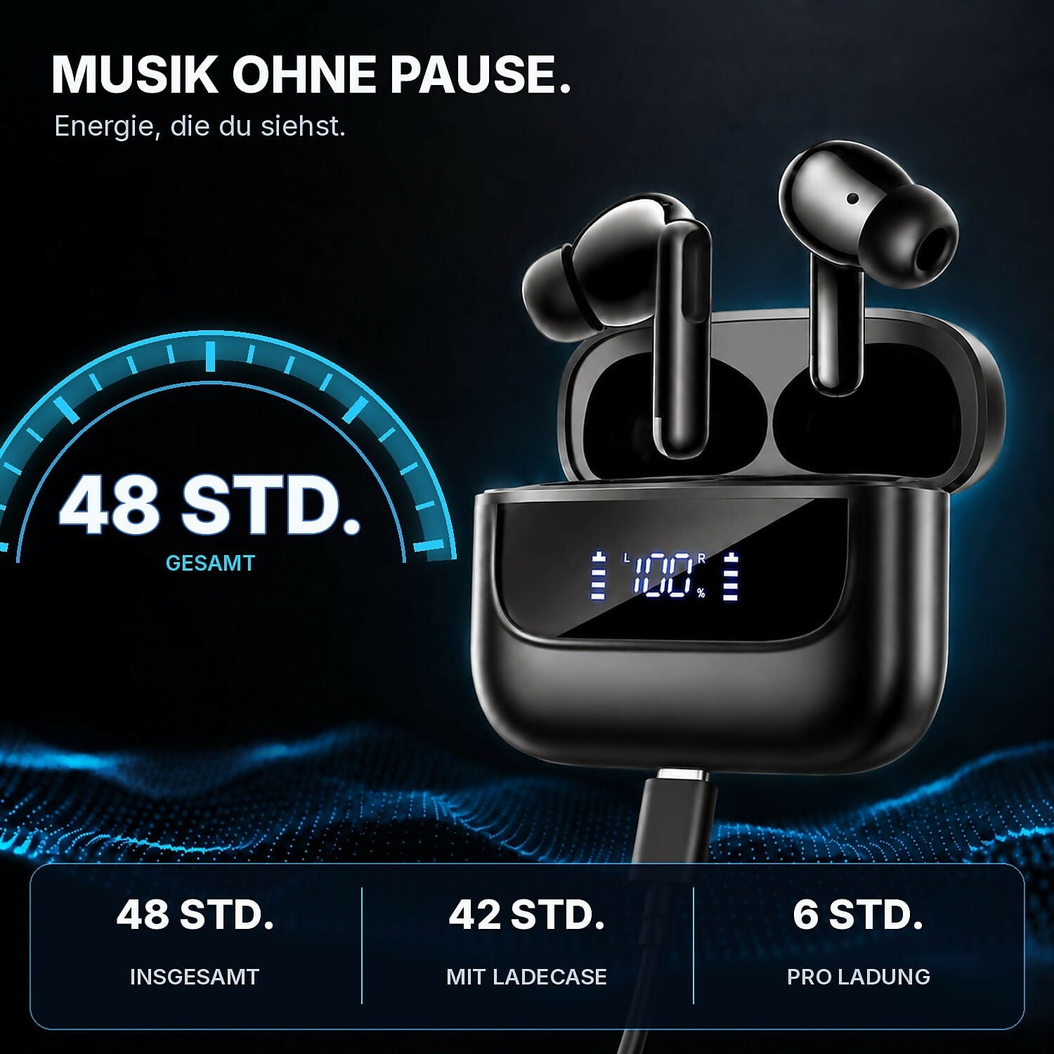 Oryzom AirBeat Ultra — Kabellose In-Ear-Kopfhörer mit Stereo-Sound für ein immersives Klangerlebnis