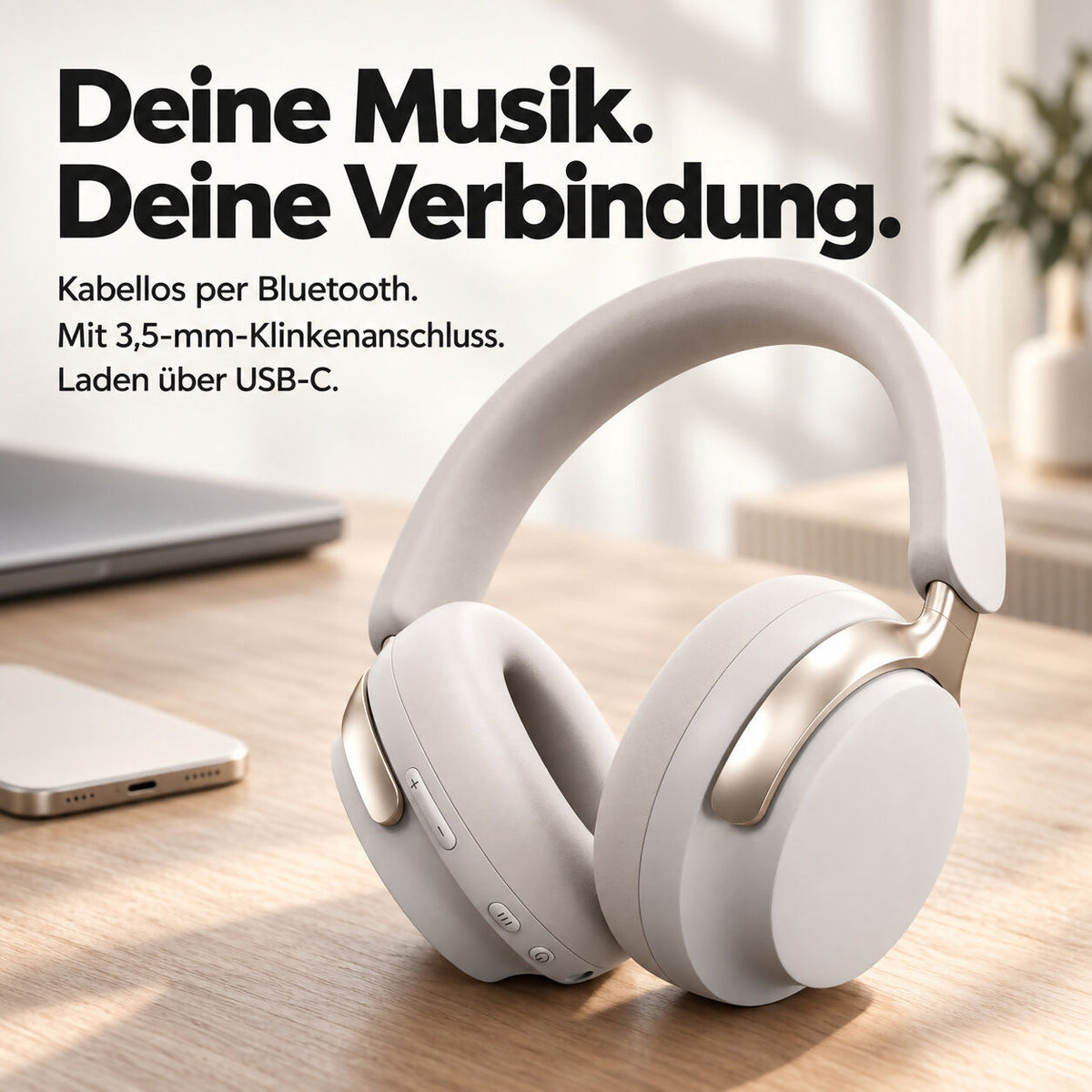 Oryzom AirBeat Max — Kabellose Over-Ear-Kopfhörer mit aktiver Geräuschunterdrückung und kraftvollem HiFi-Sound