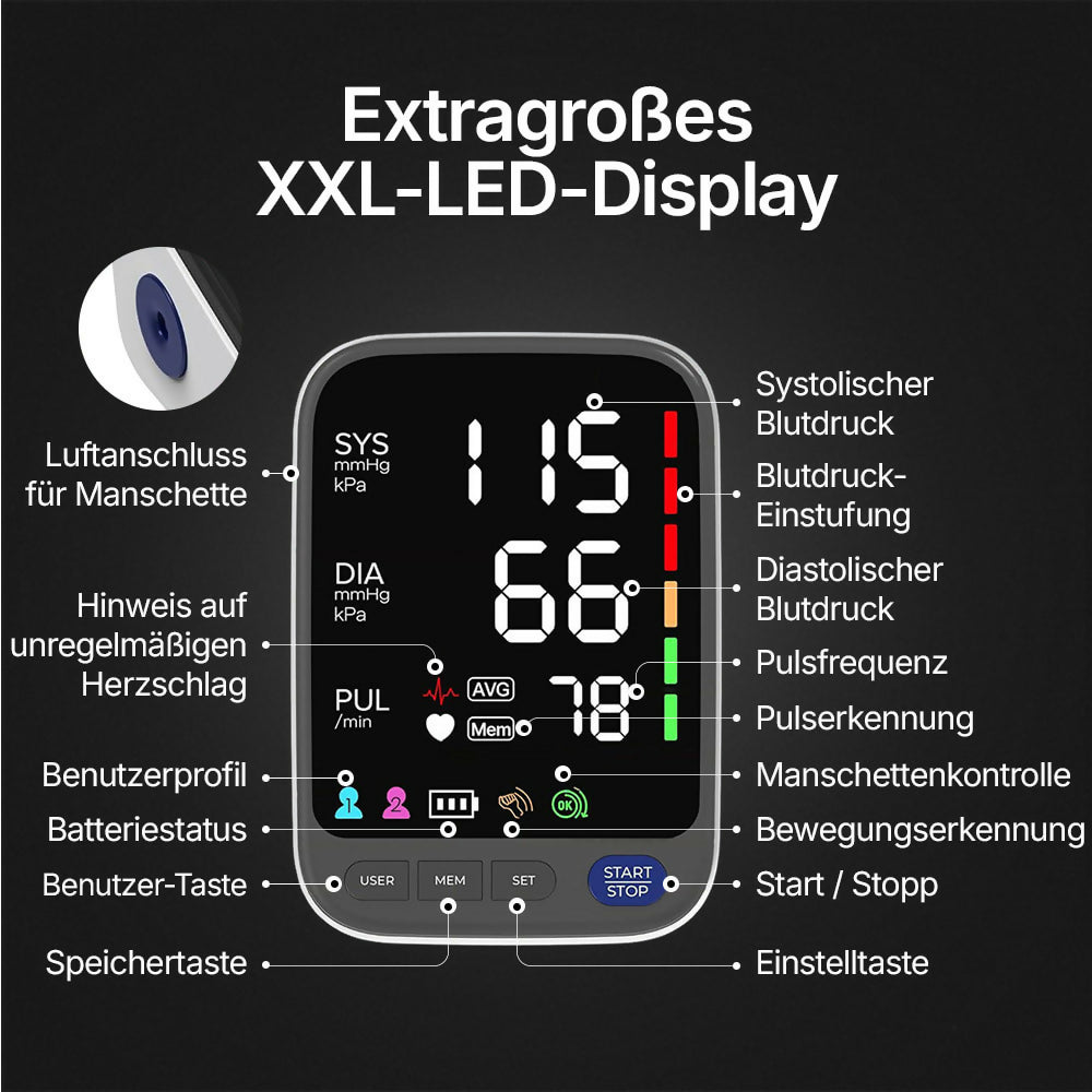 Blutdruckmessgerät V8 Ultra — Next-Gen Präzisionssensor für klinisch genaue Messungen