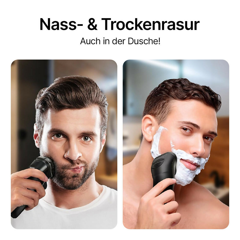Oryzom ProCut - Präzise 4D-Klingen und integrierter Trimmer für eine gründliche und angenehme Rasur