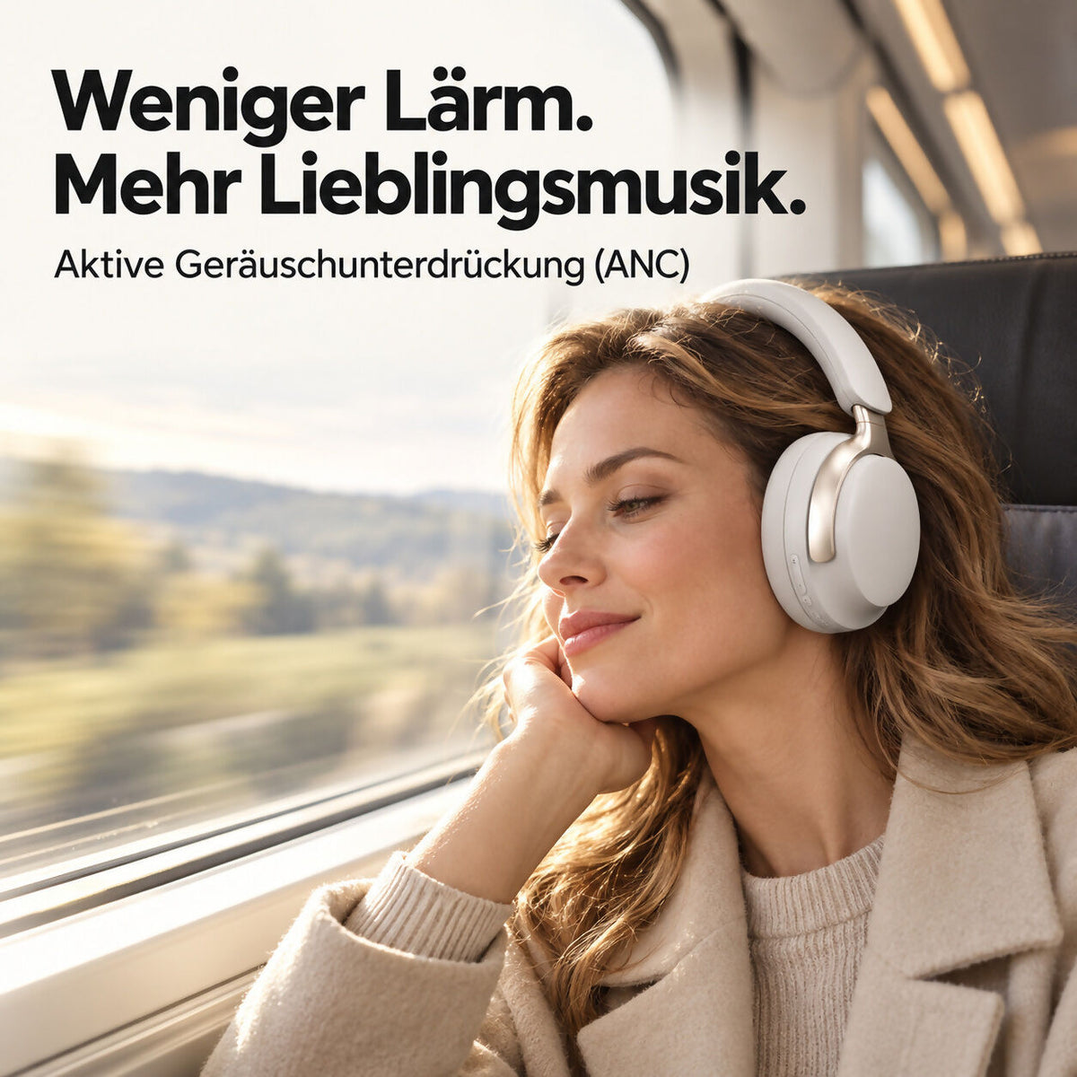 Oryzom AirBeat Max — Kabellose Over-Ear-Kopfhörer mit aktiver Geräuschunterdrückung und kraftvollem HiFi-Sound