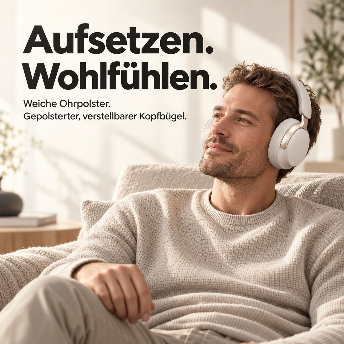 Oryzom AirBeat Max — Kabellose Over-Ear-Kopfhörer mit aktiver Geräuschunterdrückung und kraftvollem HiFi-Sound